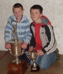 The winning U-10s Football and Hurling Captains 2009