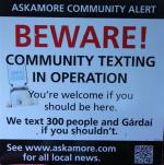 Wording of Community Text Alert sign